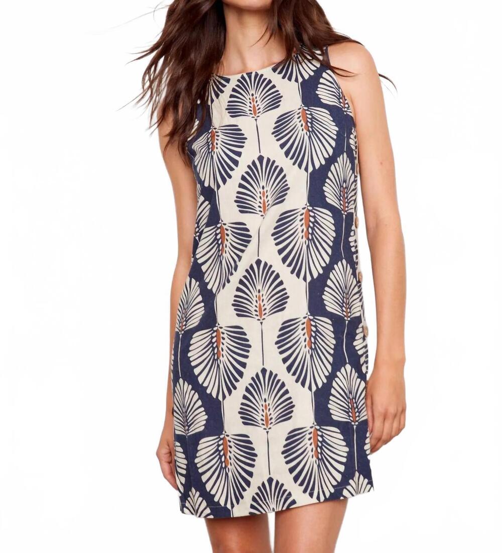 NEW CHARLIE B printed sleeveless shift dress in tahiti